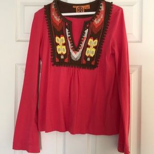 Tory Burch bell sleeve top size large